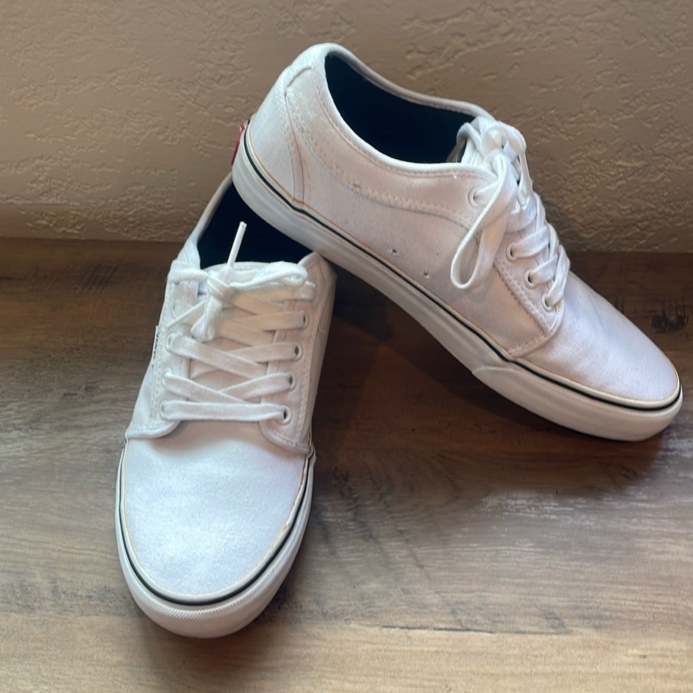 Vans Chukka Low White/White Skate Shoe Sz 10